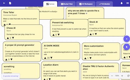 SCORE project interface